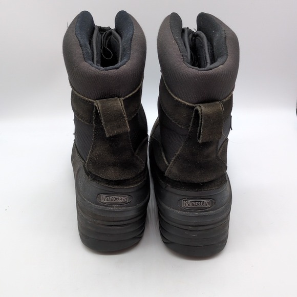 Ranger Shoes Mens Black 8 Winter Boots Thermolite Insulation Front Zip Warm main image 8